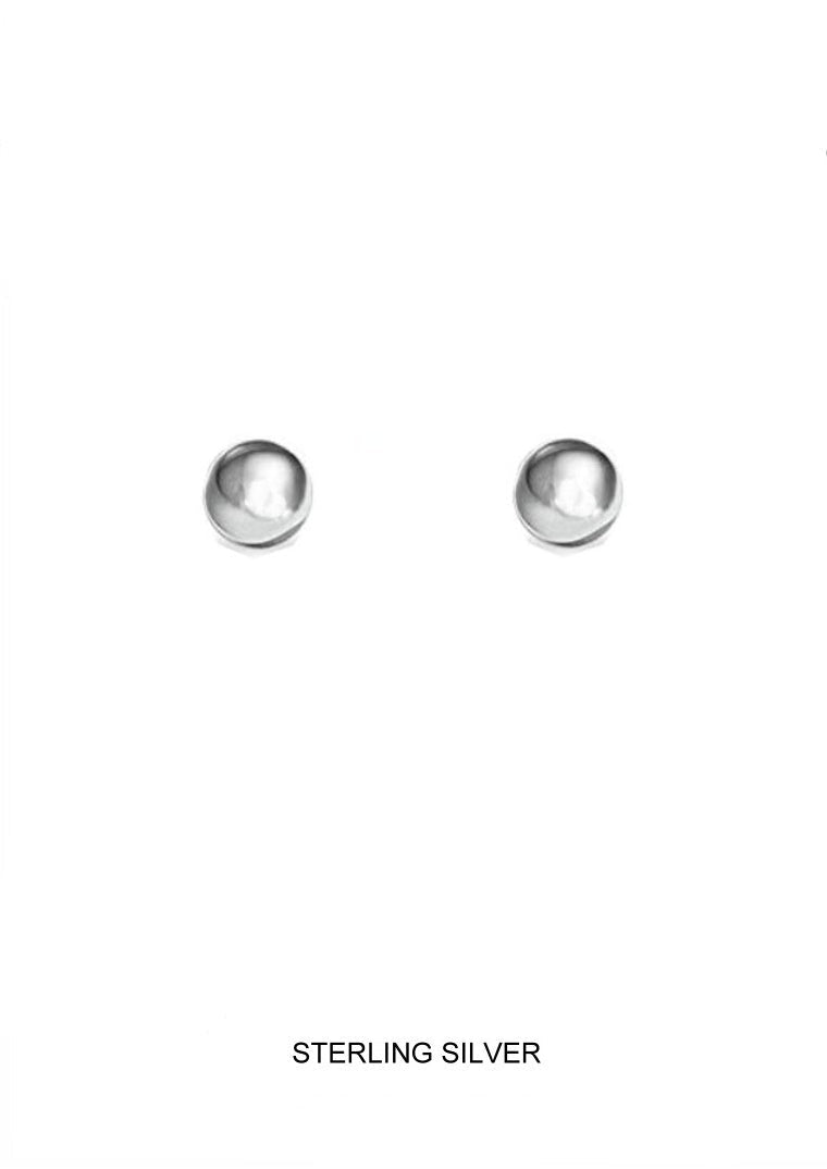 Silver Ball Stud Earrings - 8mm