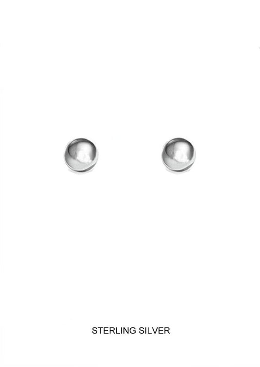 Silver Ball Stud Earrings - 8mm