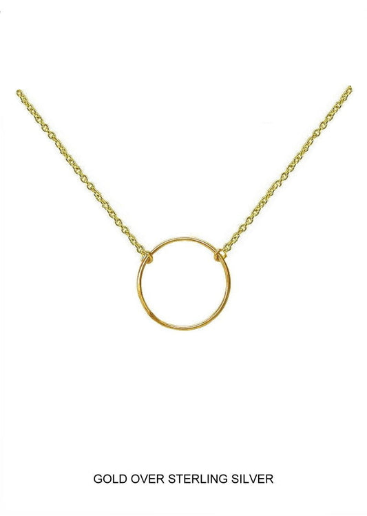 Infinity - Gold Circle Necklace