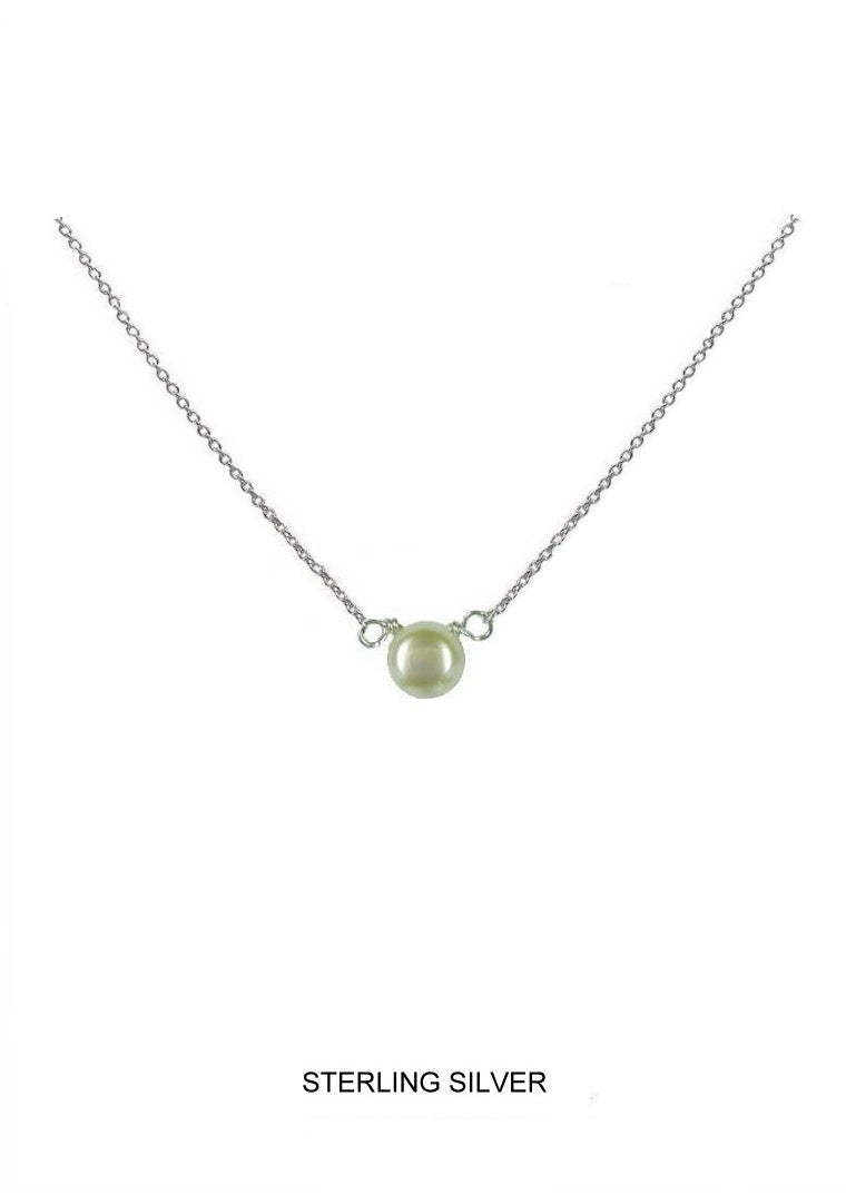 Luminescence - White Pearl Kids Necklace