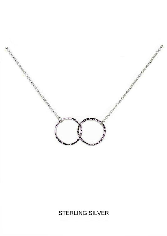 Everlasting Friendship - Double Circle Silver Kids Necklace