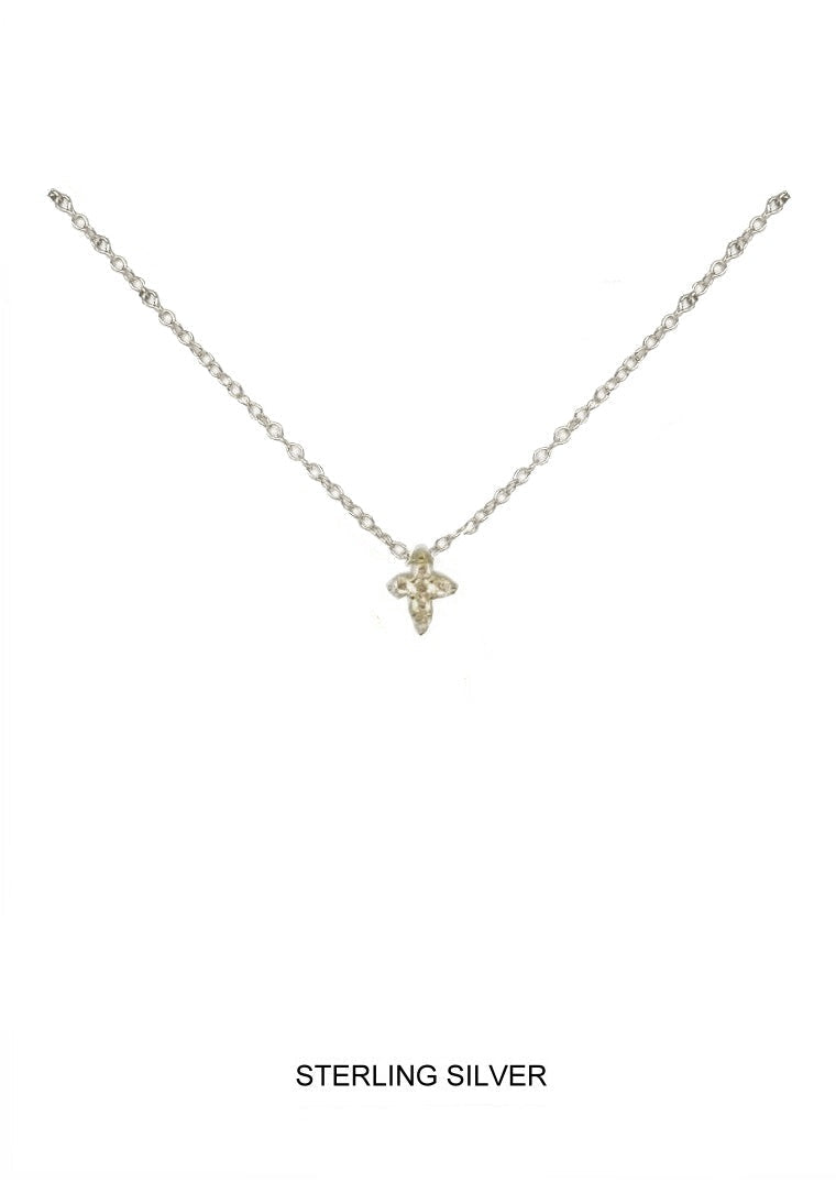 Shine - Silver Mini CZ Cross Pendant