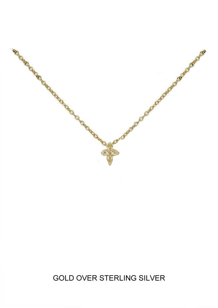 Shine - Gold Mini CZ Cross Pendant
