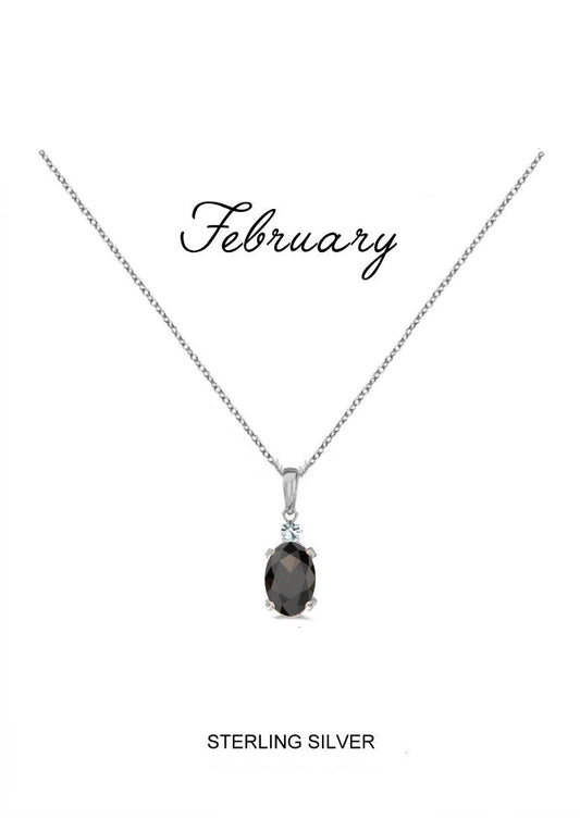 February Birthstone Kids Necklace