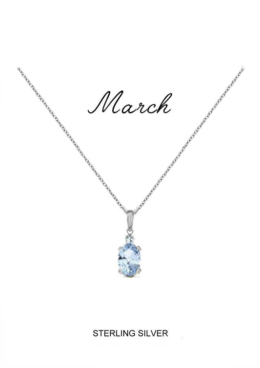 March Birthstone Kids Necklace