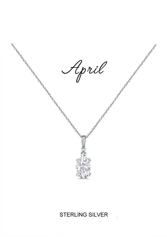April Birthstone Kids Necklace