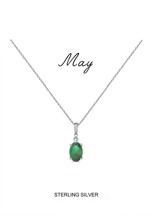 May Birthstone Kids Necklace