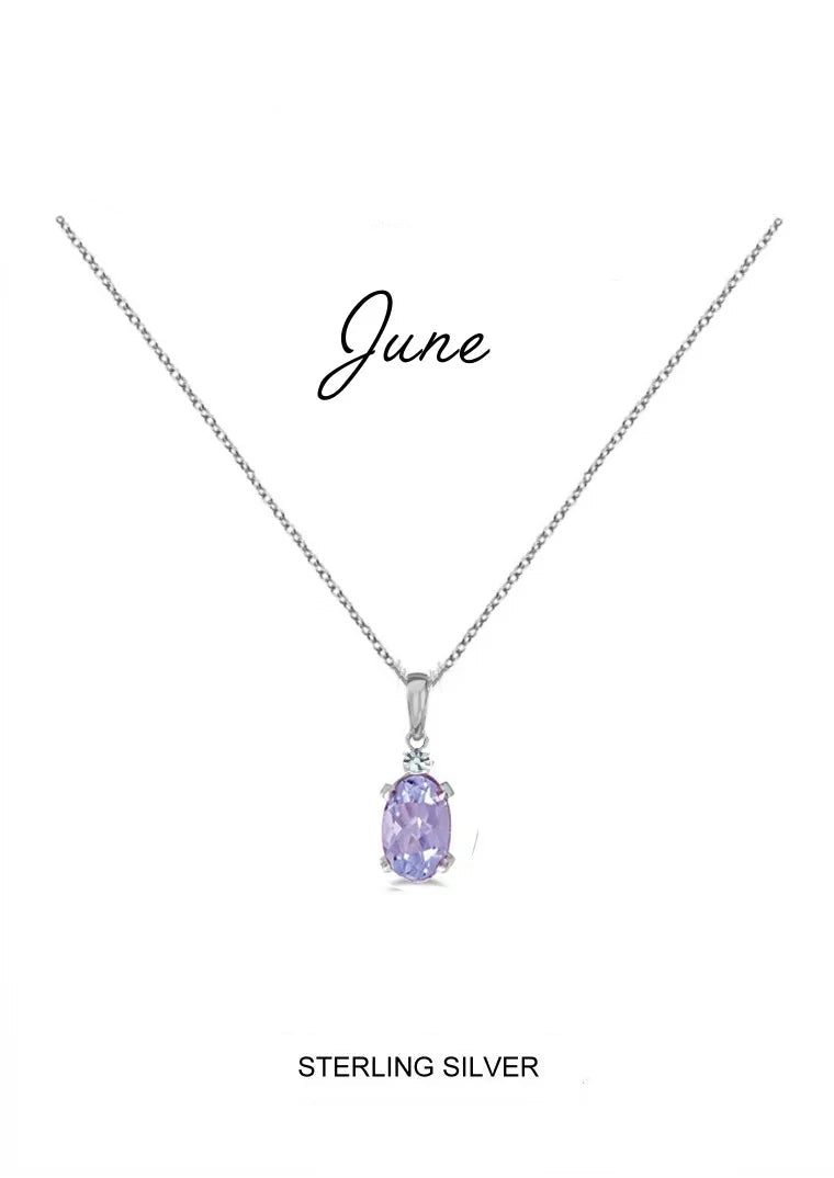 June Birthstone Kids Necklace