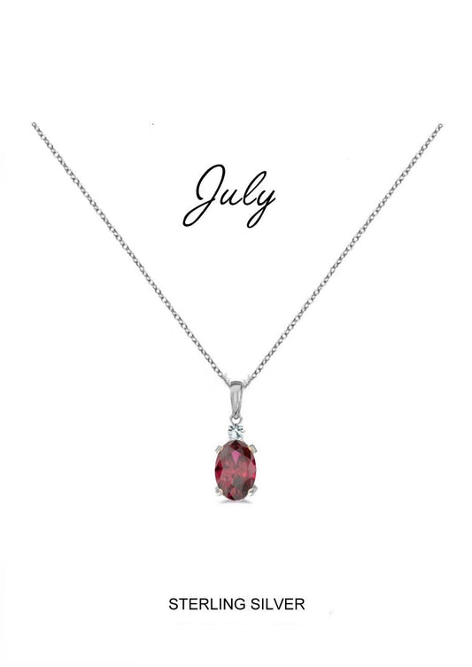 July Birthstone Kids Necklace