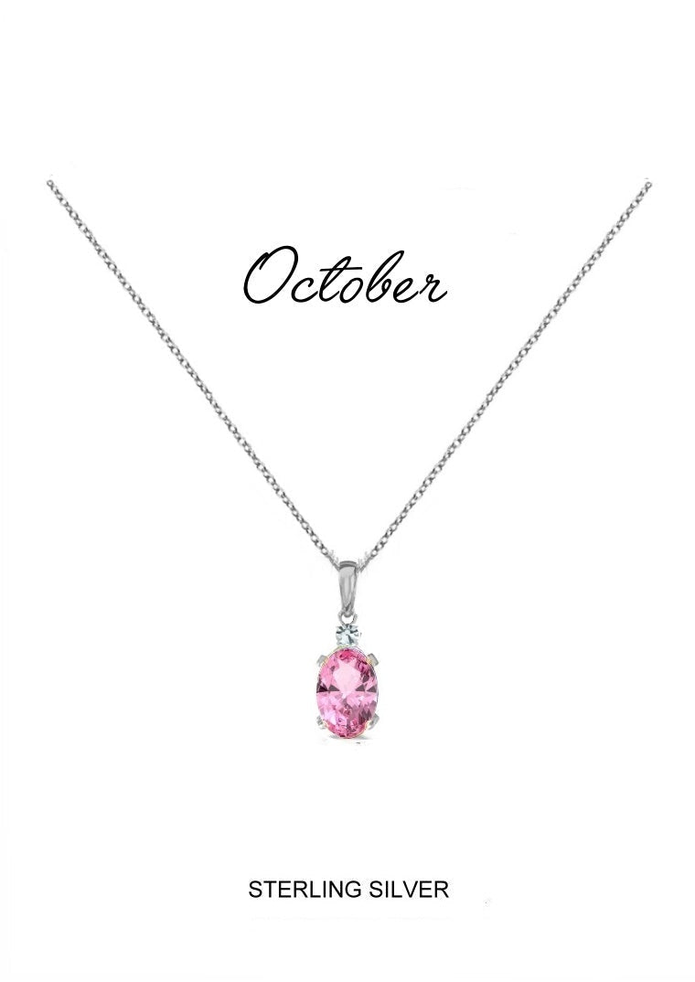 October Birthstone Kids Necklace