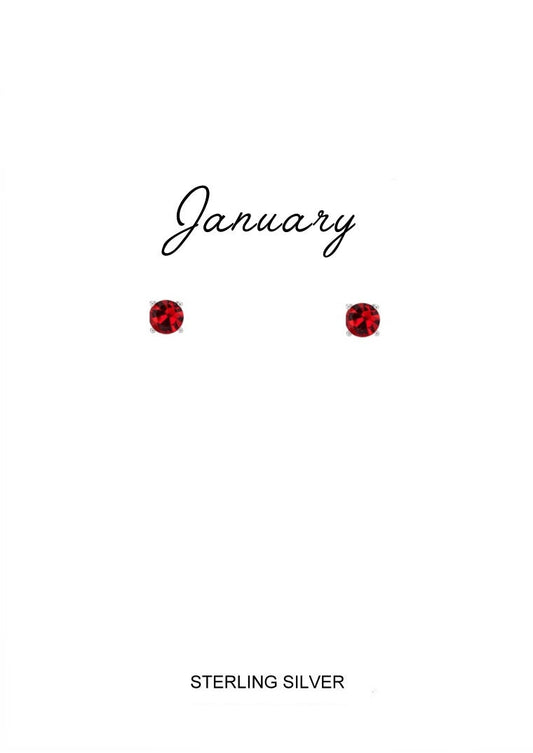January Birthstone Studs