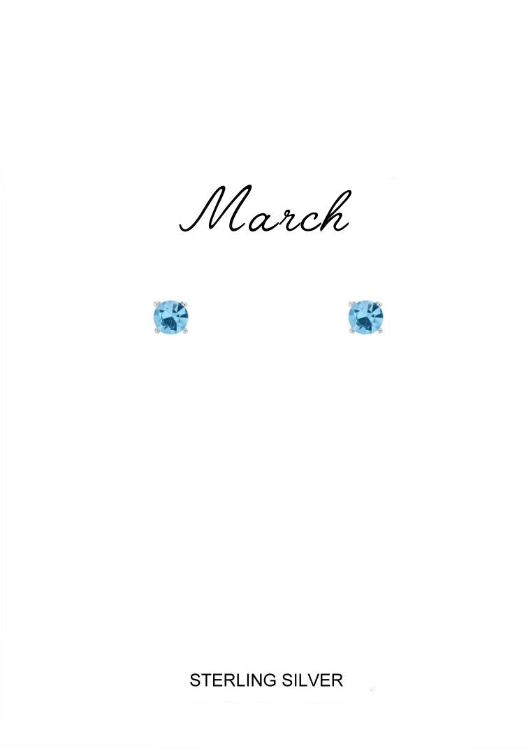 March Birthstone Studs