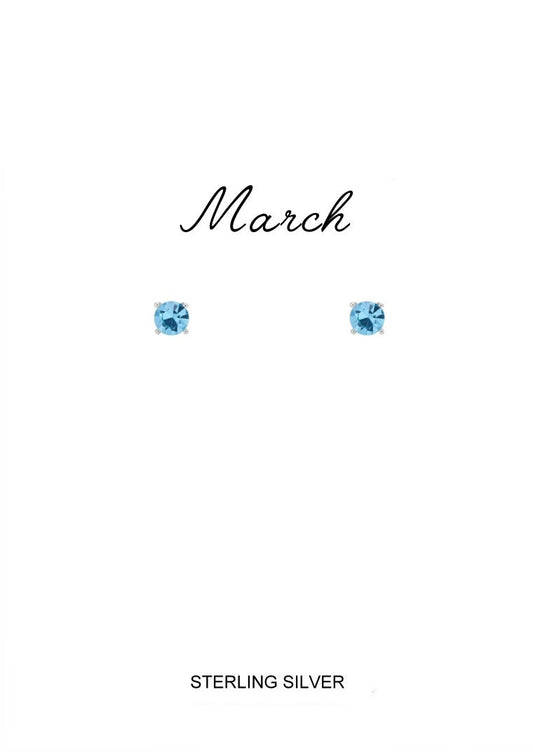 March Birthstone Studs