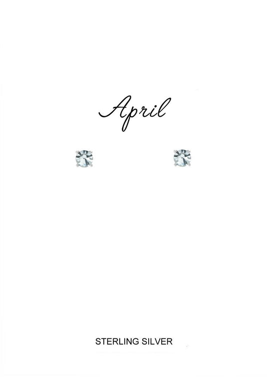April Birthstone Studs