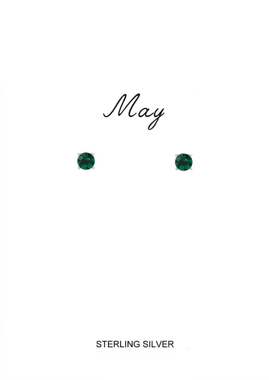 May Birthstone Studs