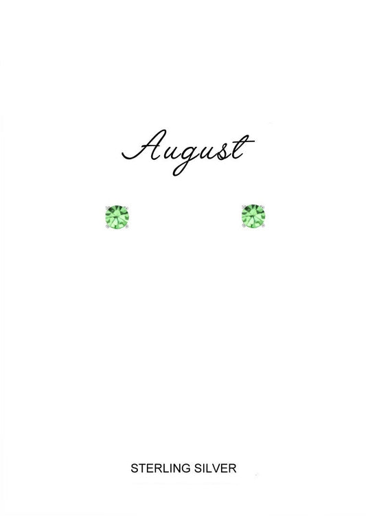 August Birthstone Studs