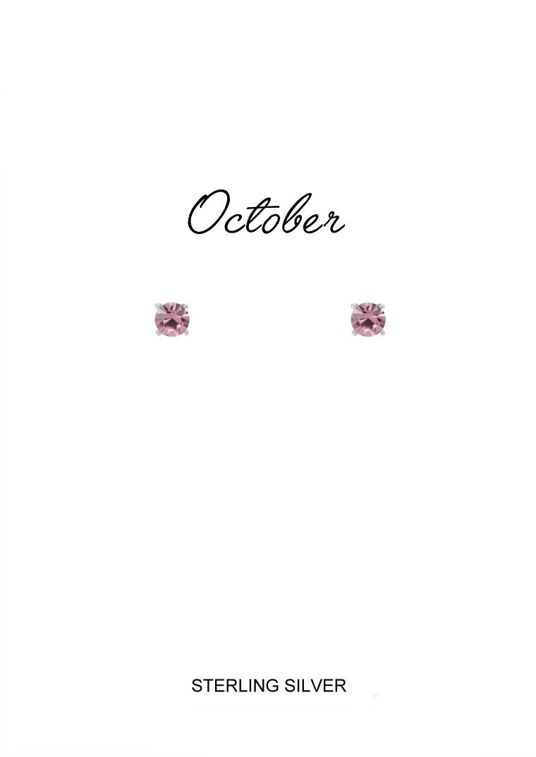 October Birthstone Studs