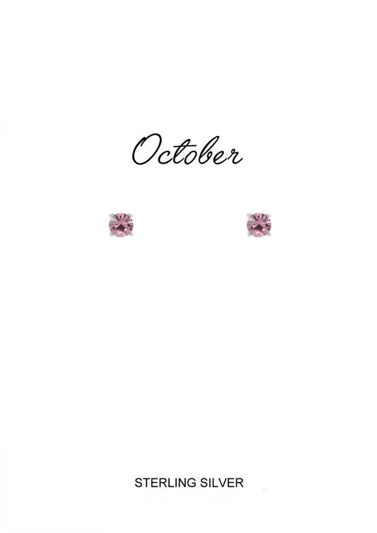October Birthstone Studs