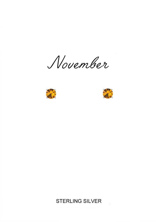 November Birthstone Studs