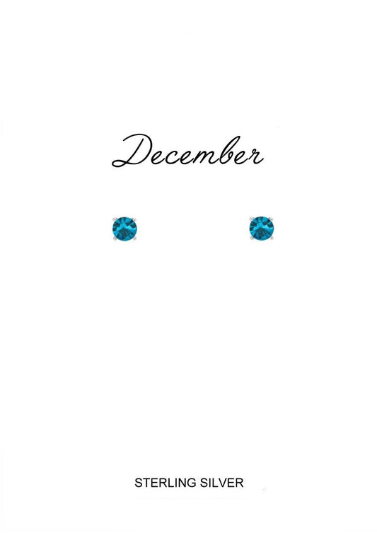 December Birthstone Studs