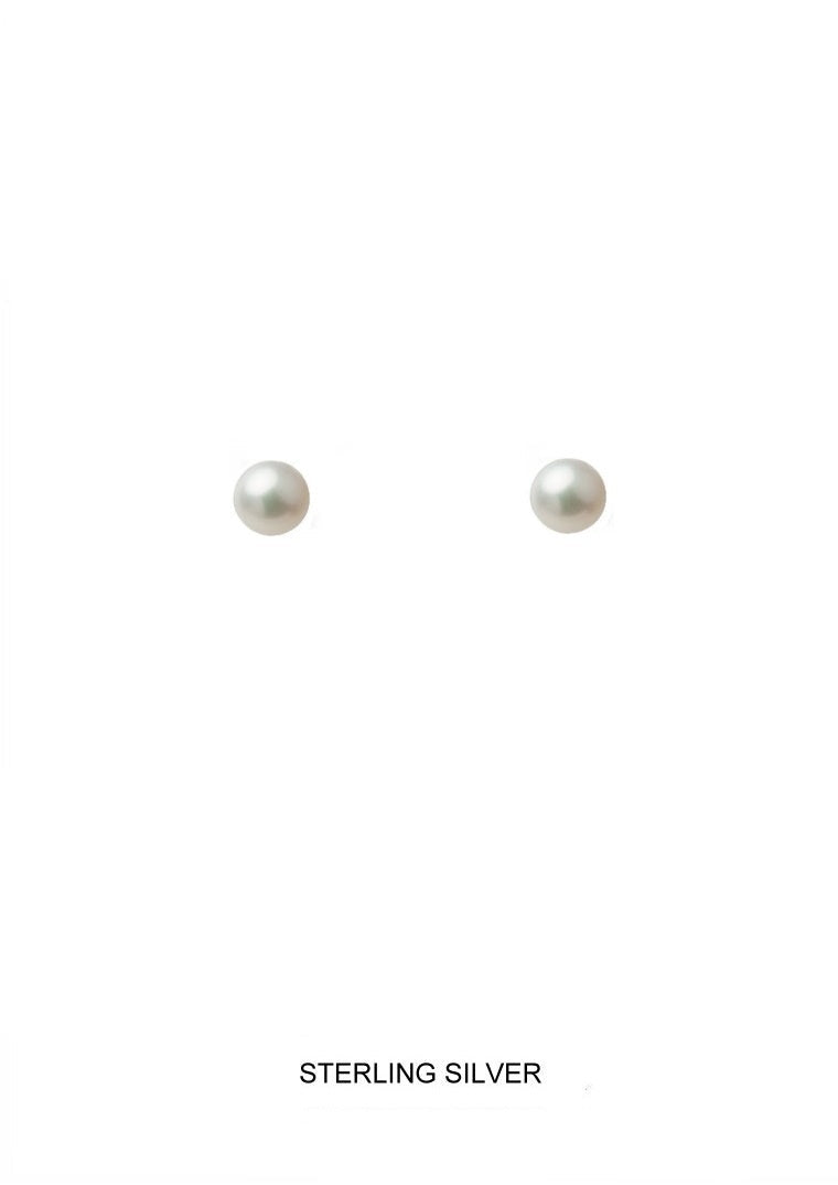 Freshwater Pearl Stud Earrings - 4mm
