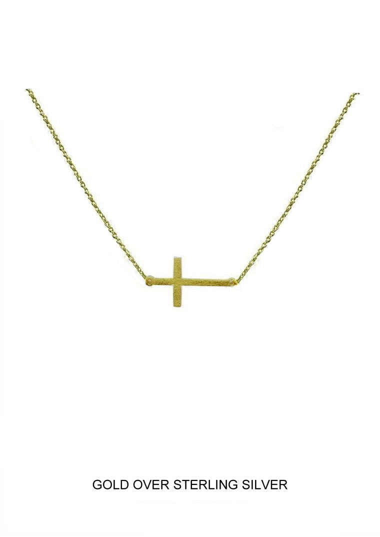 True Path - Gold Sideways Cross