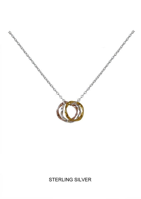 Tri-Tone Circles Necklace