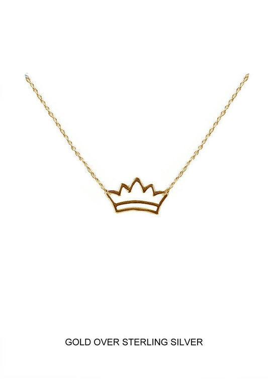 Gold Crown Necklace
