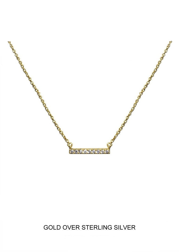 Luminous - Gold Short Bar Necklace