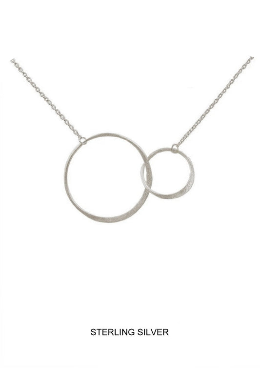Always Connected - Mother & Daughter Necklace, Silver