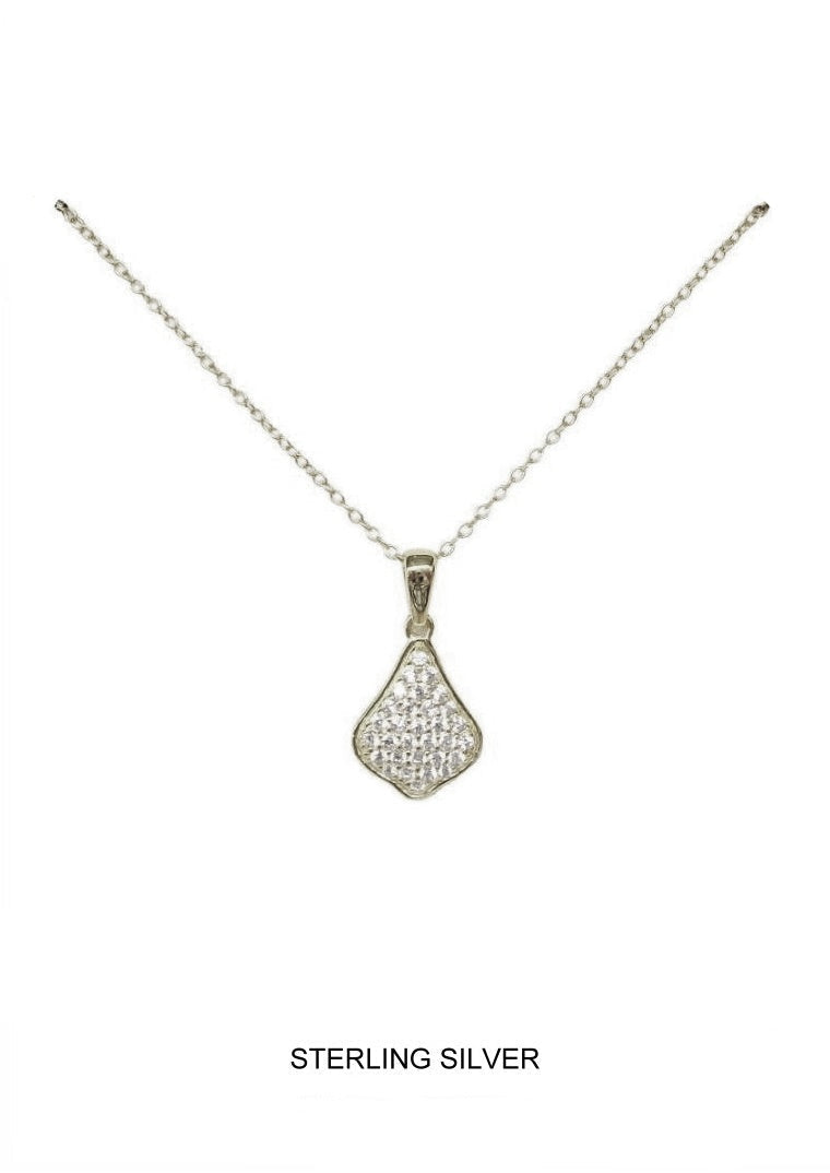 Divine Spark - Silver, Pave CZ Pendant