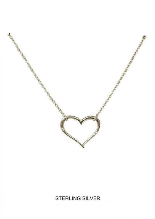 Tender Heart Necklace - Silver