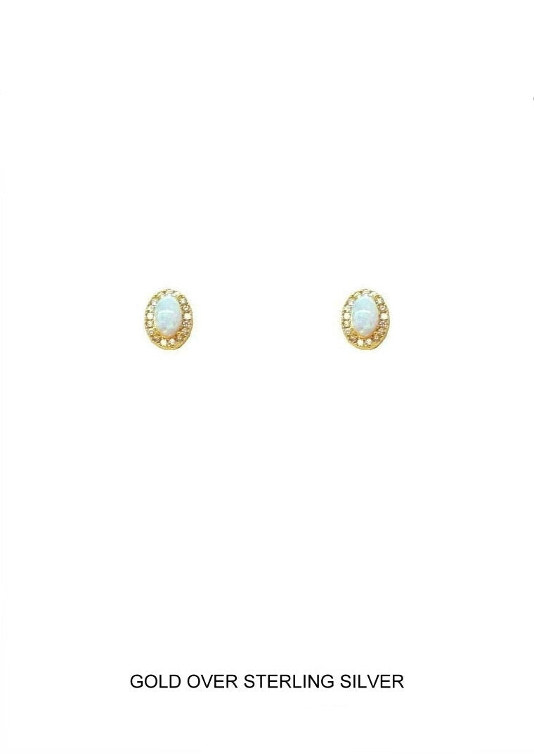 Syn Opal with CZ Earring