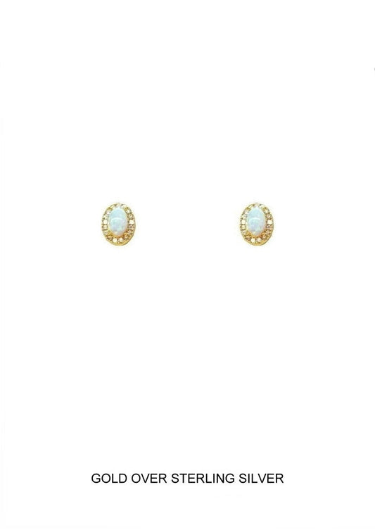 Syn Opal with CZ Earring