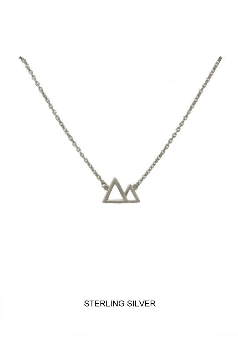 Mountains and Valleys Necklace - Silver