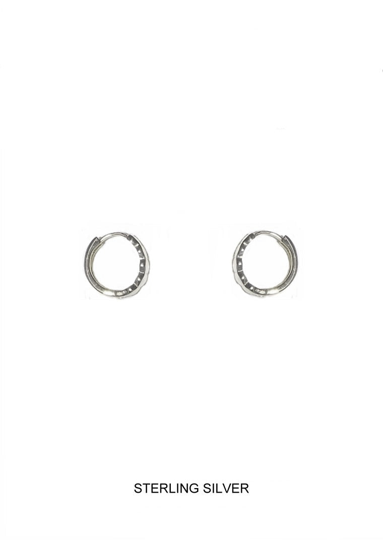 Silver Mini Hexagon Hoop Earring
