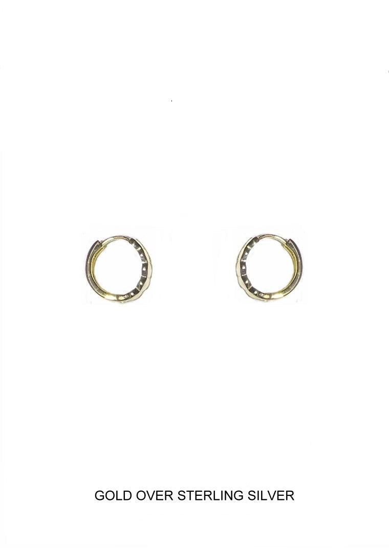 Gold Mini Hexagon Hoop Earring