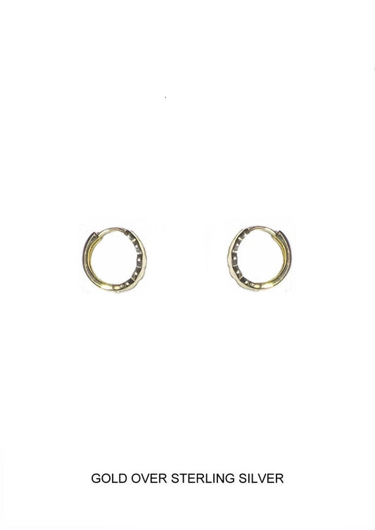 Gold Mini Hexagon Hoop Earring
