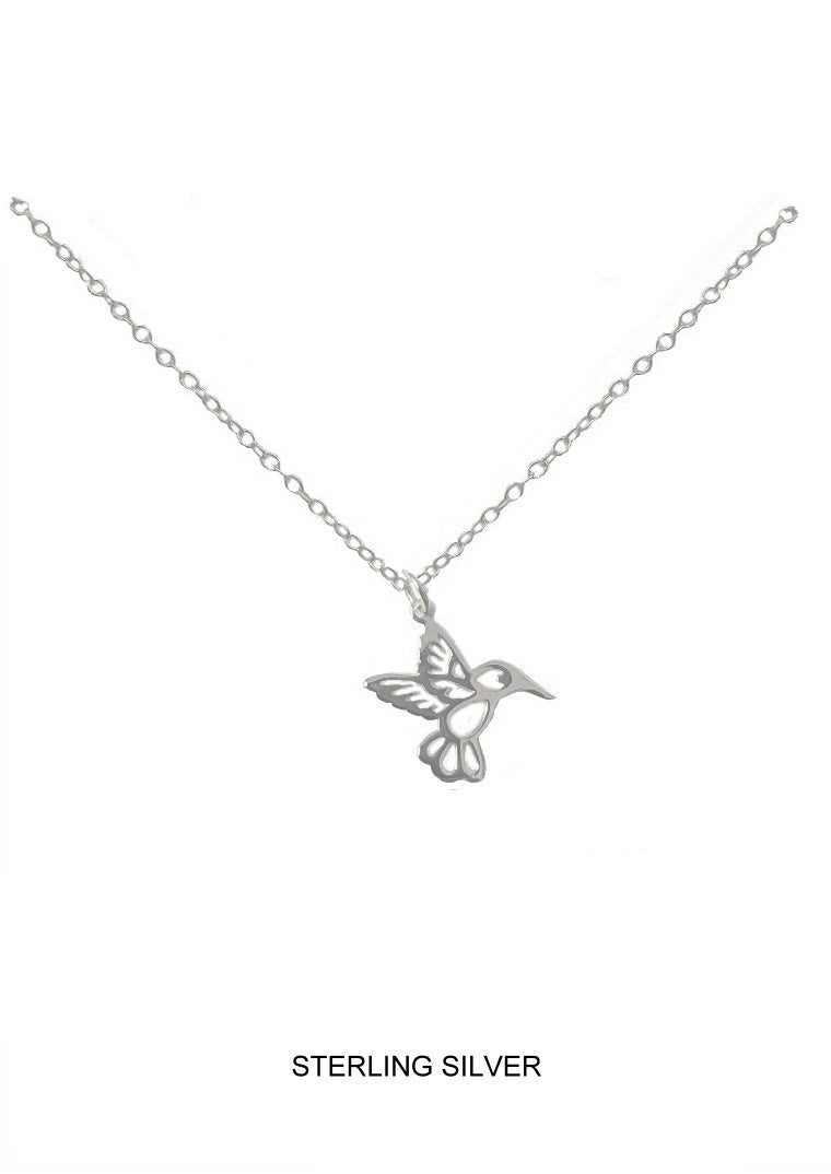 Hummingbird Pendant - Silver