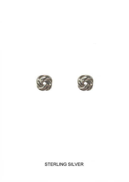 Silver Knotted Earring