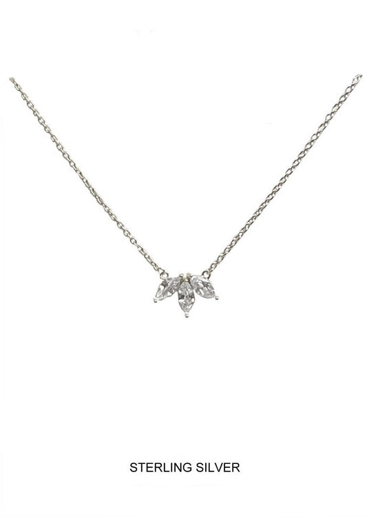 Marquis Trio Necklace - Silver