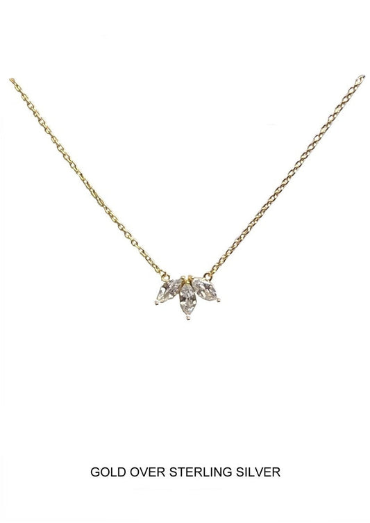 Marquis Trio Necklace - Gold