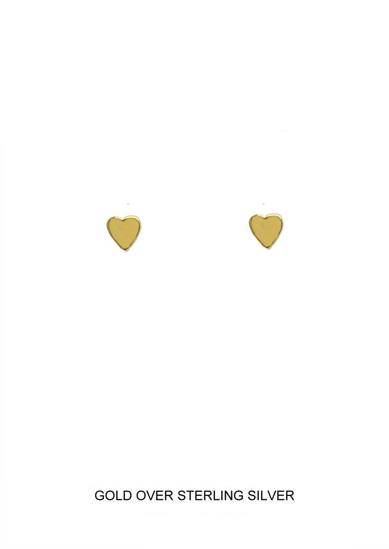 Gold Thick Heart Earring