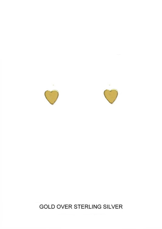 Gold Thick Heart Earring