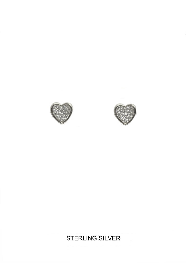 Silver Pave CZ Earring