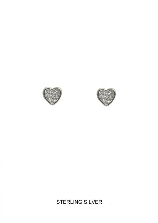 Silver Pave CZ Earring