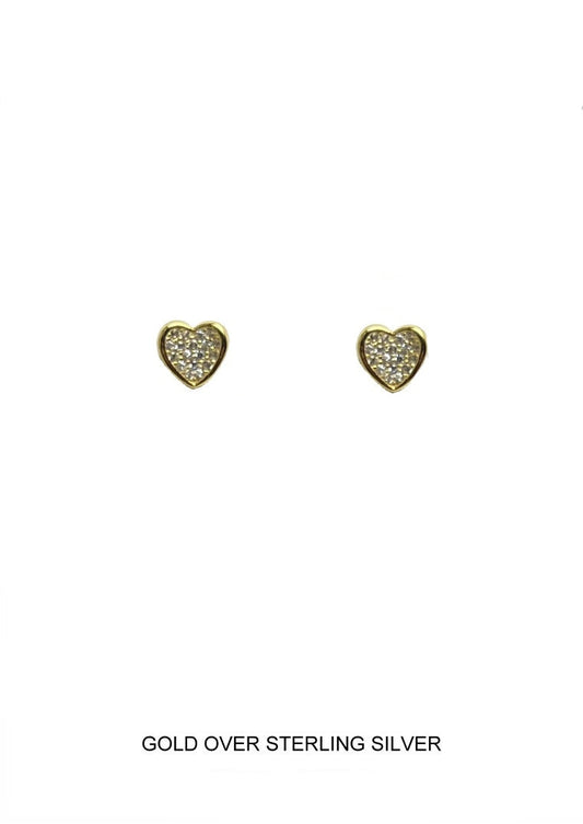Gold Pave CZ Earring