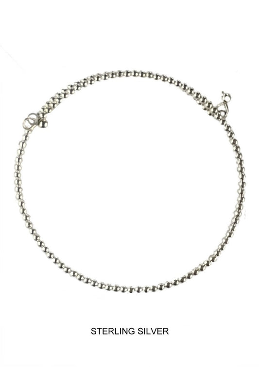 Glint - 2mm silver coil stretch bracelet