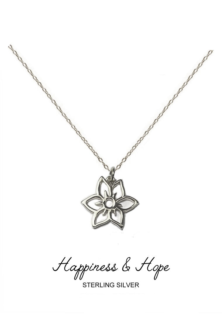 Renewal Pendant - Silver Daffodil
