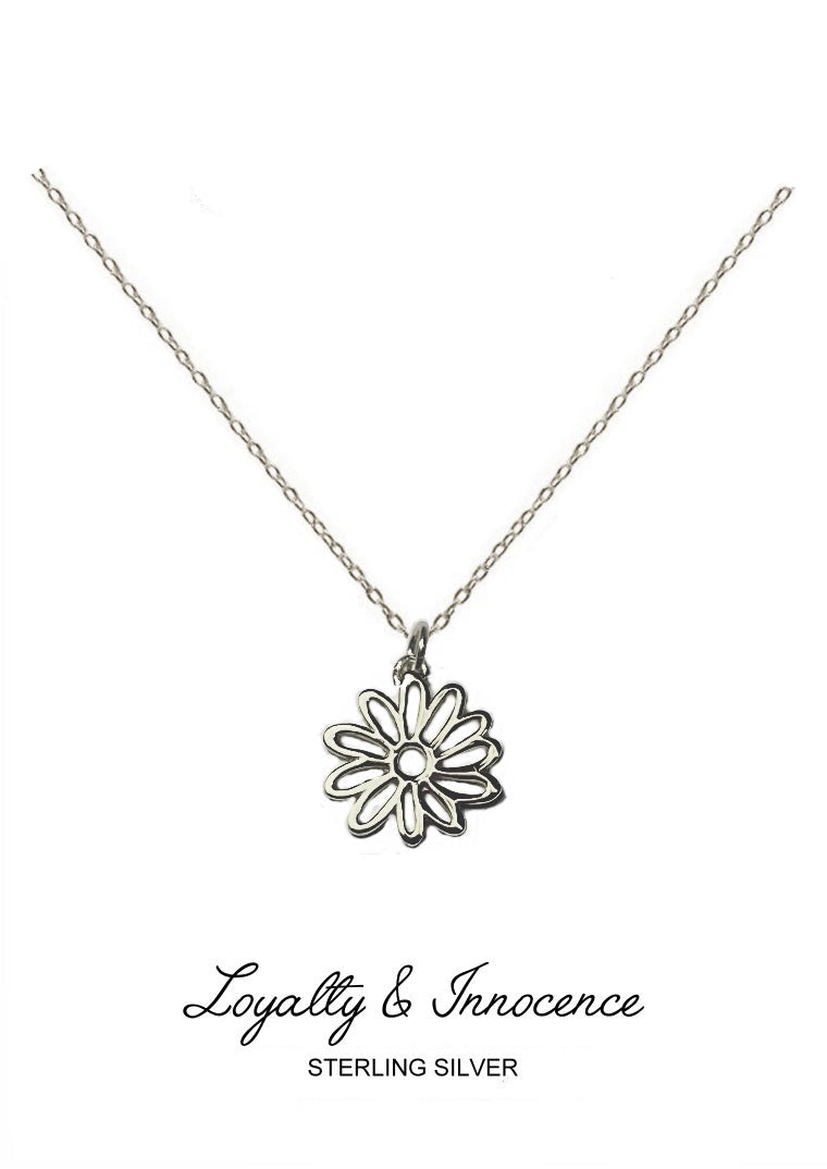 Joy Pendant - Silver Daisy